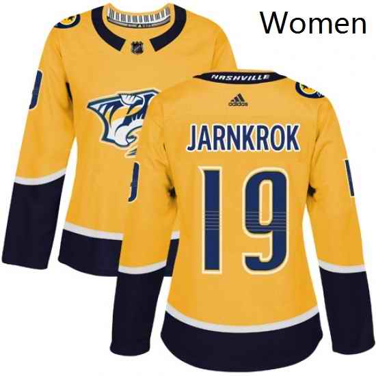 Womens Adidas Nashville Predators 19 Calle Jarnkrok Authentic Gold Home NHL Jersey